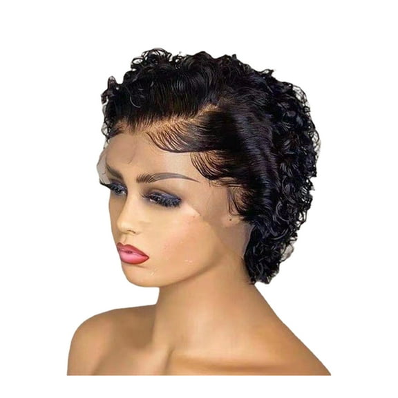 Wig with Bangs, Wigs for Women, Short Roll Curly Hair Wig Fashion Natural Wig High Temperature 10.23in Short Wig For Women Daily LifeParties Festivals