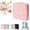 Pink, variant on Stylish Handheld Partitioned Cosmetic Bag,Portable Standing Travel Makeup Bag,Standing Makeup Bag with Mirror,Handheld Partitioned Cosmetic Bag with Large Capacity