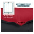 thumbnail image 6 of Twin/Twin Extra Long Comforter - Reversible Colors - Goose Down Alternative - Ultra-Soft - Premium 1800 Series - All Season Warmth - Bedding Comforter (Twin/Twin XL, Black/Red), 6 of 9