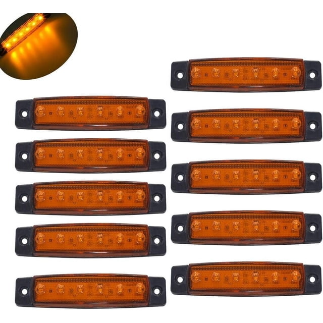 Clearance Light with Moisture Proof Electronics, Amber LED for High Visibility, Thin-line Design to Fit Any Vehicle, Energy Efficient with Low Power Consumption, DOT Approved for Road Safety Standards
