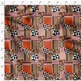 thumbnail image 4 of Soimoi Velvet Orange Fabric By the Yard - 54 Inch Wide -Geometric Material - Artistic and Modern Patterns for Various Uses Printed Fabric, 4 of 6