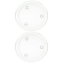 Candle Holders Decor 2 Pcs Plates Stick Decors Anti-Spill Tray Simple Glass