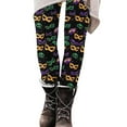thumbnail image 4 of Hvot&aat Women Mardi Gras Leggings Stretch High Waisted Yoga Pants Sparkly Printed Carnival Party Pant, 4 of 5