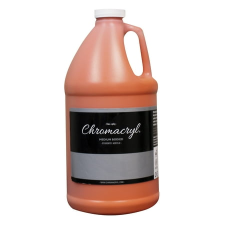 UPC: 0092200014116 | Chromacryl Premium Students Acrylic Paint  Half Gallon  Orange Vermilion