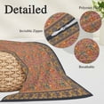 thumbnail image 3 of Beige Grey Floral Boho Throw Pillow Covers, Vintage Ethnic Tribe Abstract Art Soft Breathable Pillow Cases with Invisible Zipper for Sleeping, Small Pillowcases for Couch Bed Sofa Chair 16x24 Inches, 3 of 9