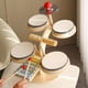 thumbnail image 4 of Instrumento de percusión multifunción de madera para niños, instrumento de percusión, tambor de mano, gong, juguete educativo musical, 4 of 6