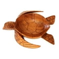 thumbnail image 2 of Wooden Handmade Turtle Serving Fruit Decorative Bowl Centerpiece Hand Carved Art Home Decor Decoration Artwork Handcrafted Gift Storage Accent Wood, 2 of 6