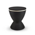 thumbnail image 3 of HOMETRENDS Round Faux Rattan Outdoor Side Table Cooler, Black, 3 of 7