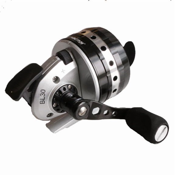 Closed Reel BL30 Fishing 4 1BB 3.6:1 Gear Ratio Slingshot Closed Metal Wheel Outdoor Bow Hunting Fishing with PE line 45M