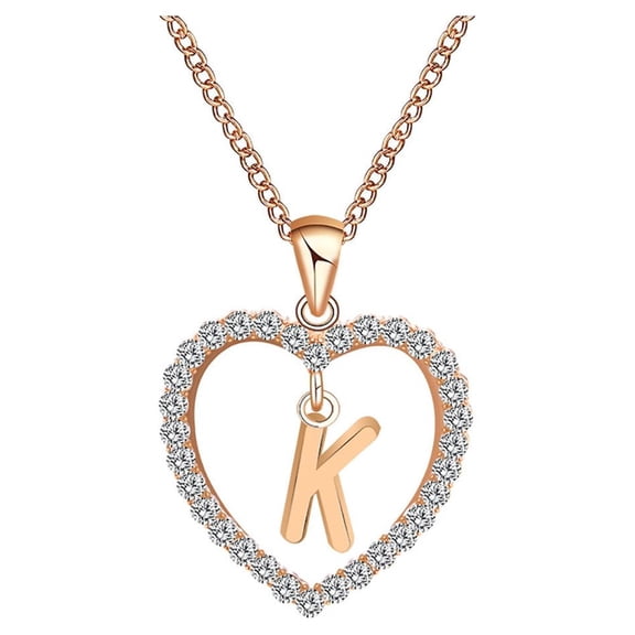 Feledorashia Necklaces for Women Valentine's Day Gifts Fashion Women Gift 26 English Letter Name Chain Pendant Necklaces Jewelry