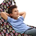 thumbnail image 1 of Sugar Skull Lounger Chair Bag, Graveyard Mexico Design on Black Backdrop Print, High Capacity Storage with Handle Container, Lounger Size, Multicolor, by Ambesonne, 1 of 5