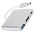 thumbnail image 4 of Type C Hub, USB 3.1 to USB-C 4K Pd+data+HD Multimedia Interface Adapter Hub, High-performance Digital for OS X, Mobile Phones,, 4 of 7