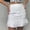 White, variant on Women Skirt Casual Solid High Waist Ruffled Zipper Fish Tail Short Skirt