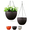 1-Coffee, variant on Hanging Planters for Indoor Outdoor Plants Metal Hanging Pots for Plants 6.3 Inch Modern Hanging Basket Window Plant Hanger Ceiling Hanging Flower Pot with Chain for Wall Decor