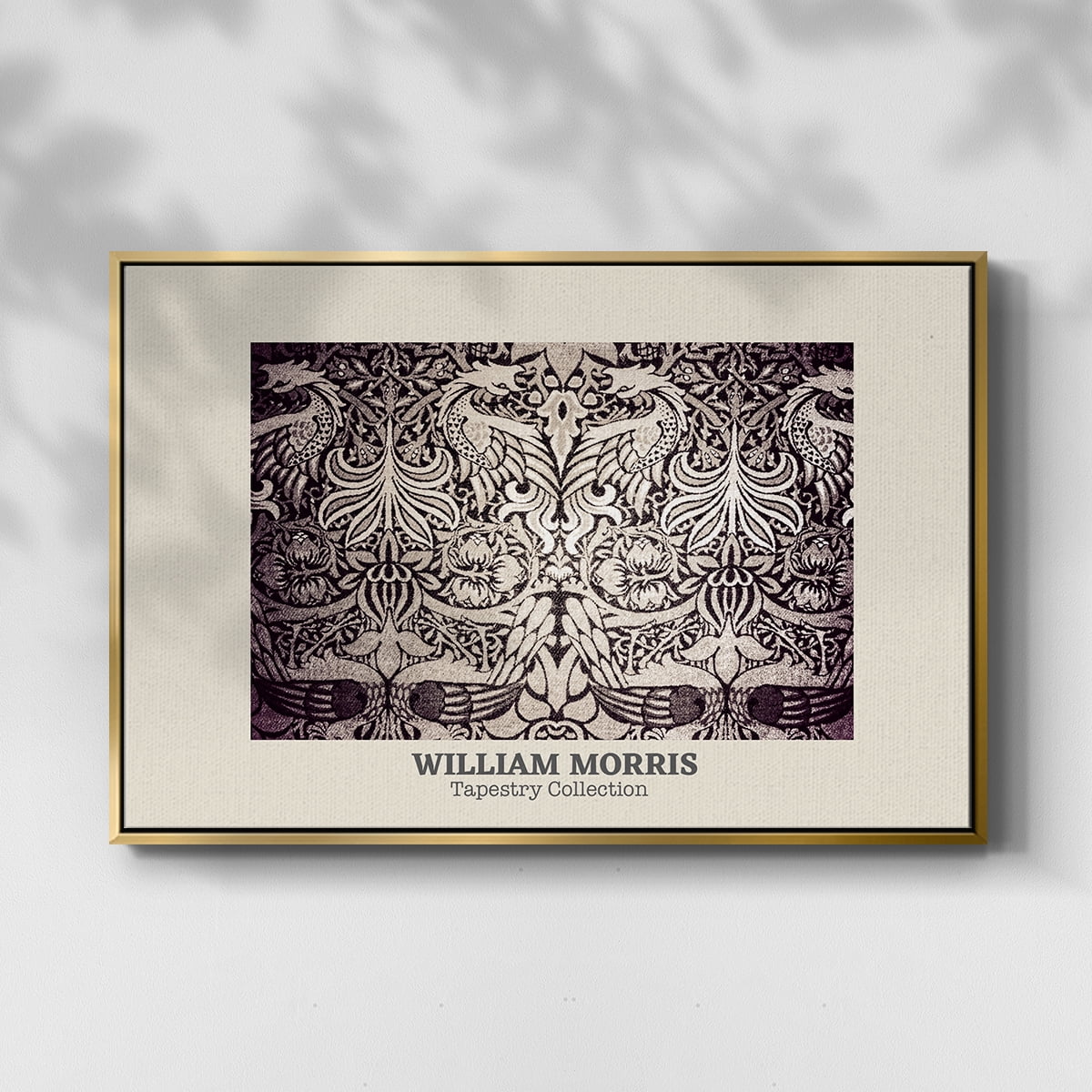 Vintage Abstract Print-XXXVI Framed in Gold Wood Gallery Wrapped Canvas 17 in. x 25 in.