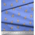 thumbnail image 3 of Soimoi Blue Cotton Voile Fabric Dot & Deer Animal Decor Fabric Printed Yard 42 Inch Wide, 3 of 3