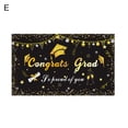 thumbnail image 2 of Neinkie Soft Fabric Class Graduation Photography Backdrop Black and Gold Bachelor Cap Balloon Grad Congrats Party Banner Background for Picture Photo Photobooth Decoration, 2 of 2