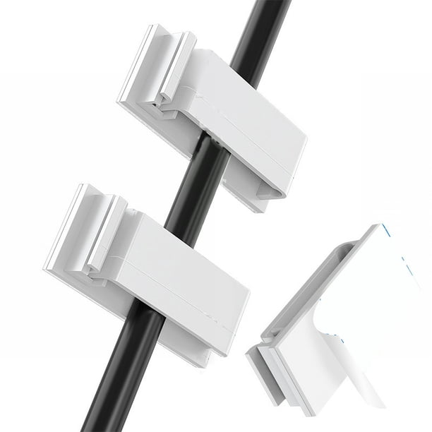 3pc VHB Cable Organizer Holder, For Heavy Cables, PC Cords & Wires Wit Strong Adhesive Under Desk Mount Management System Xl