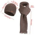 thumbnail image 3 of OWUUcdse Women's Hat & Scarf Sets, Soft Two Pieces Thermal Knitted Winter Beanie and Scarf Coffee Size One Size, 3 of 6