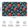 thumbnail image 3 of Pioneer Flower Floral Print Pattern Bathroom Rugs Mat, Non Slip Microfiber Bathroom Rug with Rubber Backing, Soft Mats for Bathroom Floor Tub Shower, 17"x30", 3 of 5