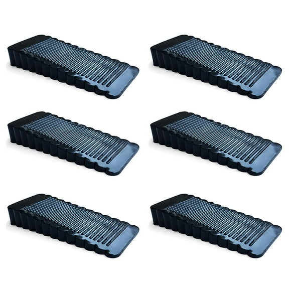 Oksdown Lot de 6 Butées de Porte en Caoutchouc Noir, Bouchon Mince et Petit Antidérapant en Silicone Doux pour Intérieur Placard Douche Cuisine Sol