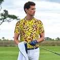 thumbnail image 4 of Daiia Chicken Cartoon Pattern Men’s Polo Shirts,Solid Deck Shirt,Classic Fit, Breathable Cotton Polo for Casual and Sport Wear-XX-Large, 4 of 7