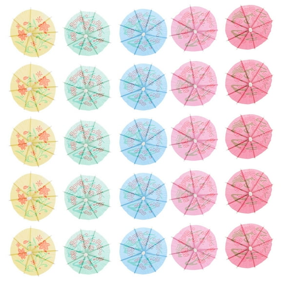 Niceauty 60Pcs Assorted Umbrellas for Drinks and Decoration Practical for Parties and Home Use