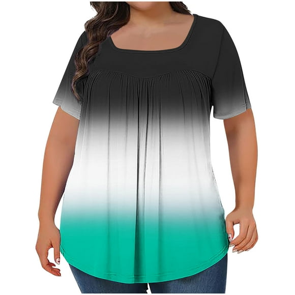 XMMSWDLA Womens Tops Casual V Neck Short Sleeve Solid Color Basic T Shirt Army Green V Neck Tops for Women
