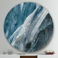 thumbnail image 3 of Designart 'Splash Blue Indigo' Geometric Metal Circle Wall Art, 3 of 3