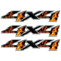 4x4 Silverado Fire Black Truck Decal Set