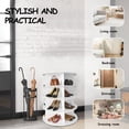 thumbnail image 5 of 360 Shoe Organizer Rotate 5-Tier Vertical White Shoe Rack Shoe Organizer Tower Shoe Carousel Round Shoe Rack for Closet Entryway Corner Garage smart, 5 of 9