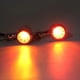 thumbnail image 5 of 2pcs Motorcycle LED Turn Signal Lamp Retro Yellow Red Light Chrome Plated Shell Universal, 5 of 5