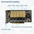 thumbnail image 6 of SYBA SI-PEX40142 5 Slot M.2 B-key SATA Base PCI-e 3.0 x2 Bandwidth Controller Card Require x16 Slot, 6 of 6