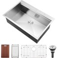 thumbnail image 2 of Drop in Kitchen Sink  Nano  Stainless Steel Deep Single Bowl with Efficient Drainage and Tarnish- Finish for Bar  Laundry  RV  Includes Accessories, 2 of 6