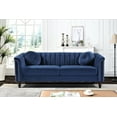 thumbnail image 4 of Uspridefurniture 2-Pieces Velvet Living Room Furniture Set, Dark Blue, 4 of 5