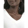 thumbnail image 4 of Time and Tru Women's V-Neck Sweatshirt with Long Sleeves, XS-XXXL, 4 of 5
