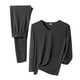 thumbnail image 1 of Conjuntos de ropa interior térmica para hombre, jersey liso informal de cuello redondo, alta elasticidad, mantiene el calor, conjuntos de ropa interior térmica para hombre, traje de poliéster, 1 of 2