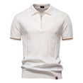 thumbnail image 1 of pstuiky camisetas de hombre, Suéter informal de manga corta con cuello vuelto, cómodo y liso para hombre camisetas de hombre xxl, 1 of 9