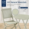 thumbnail image 4 of Best Choice Products 3-Piece Acacia Wood Bistro Set, Folding Patio Furniture w/ 2 Chairs, Table - Sage Green, 4 of 8