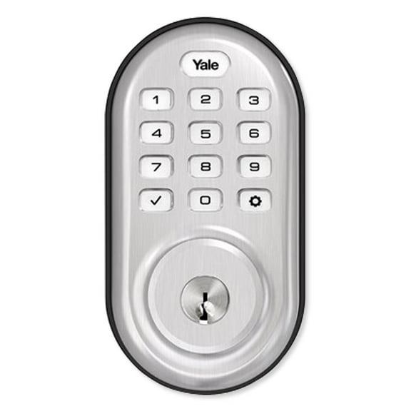 Yale YAYRD216ZW2x-YAYRD216ZW2619 Z-Wave Plus Push Button Deadbolt Assure Lock, Gen5 - Satin Nickel