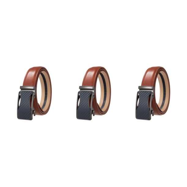 Cinturón de piel Sonducket All Trend Match con hebilla automática Azul Carbon Grain 60