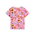 thumbnail image 5 of WIBACKER 2-Piece Summer Pajamas for Kids Girls Dog Astronaut Short Sleeves Tee and Shorts Toddler Cool PJs Set Size 3-12Y, 5 of 14