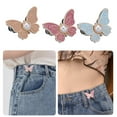 thumbnail image 4 of Visland 2/7 Paires de Boutons de Fermeture de Taille en Métal Forme de Papillons Fausses Perles Pinces à Pantalons Ajustables Réutilisables pour Bricolage, 4 of 8