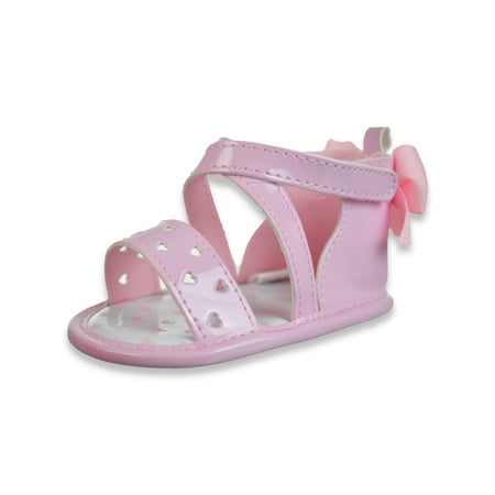 

First Steps by Stepping Stones Baby Girls Patent Leather Block Booties - light pink 3 - 6 months (Newborn)