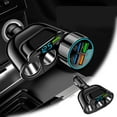 thumbnail image 2 of TIEVOSA Function Interior 66W PD Fast Charging 3 USB Ports and Locket Socket Splitter for Smart Devices 5 in 1 Adapter 66W PD Fast Charging with USB C Port Socket Splitter, 2 of 8