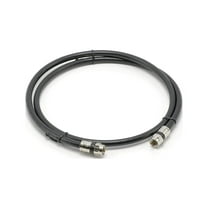 2' Feet, Black RG6 Coaxial Cable (Coax Cable) with Weather Proof Connectors, F81 / RF, Digital Coax - AV, Cable TV, Antenna, and Satellite, CL2 Rated, 2 Foot