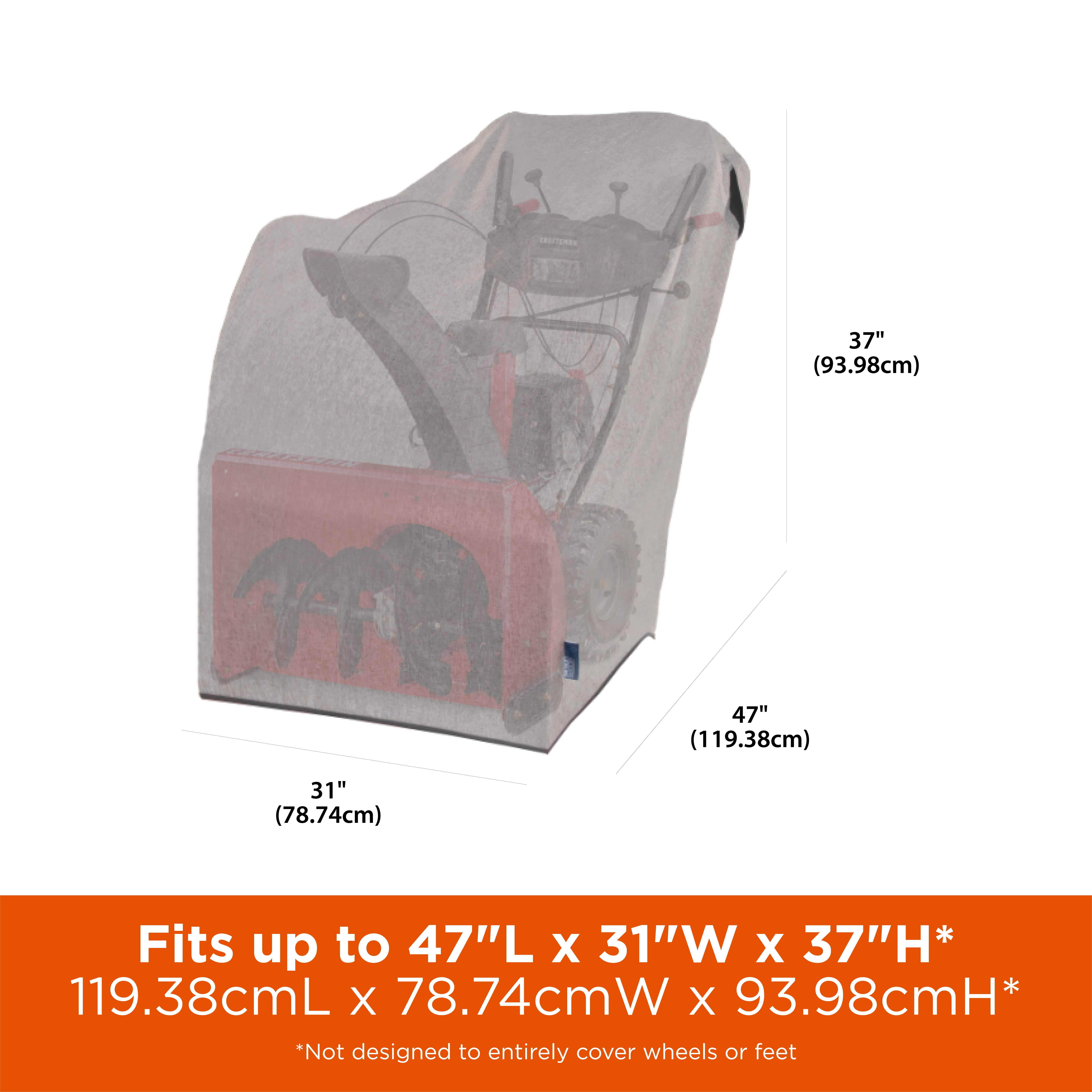 Modern Leisure Garrison Waterproof 2-Stage Snow Blower Cover, 47"L x 31"W x 37"H, Gray