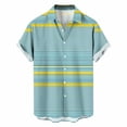 thumbnail image 5 of Tisuna Casual Summer Shirts For Men Floral Print Short Sleeve Lapel Collar Tops Comfortable Leisure Men'S Button Down Hawaii Shirts Light Blue Size Xl, 5 of 5