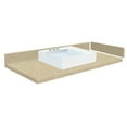 thumbnail image 1 of Transolid VT48.5x22-1RV-96-A-W-4 48.5 in. Solid Surface Vessel Vanity Top with 4 in. Centerset and Rectangular Vessel Sink, Almond Sky, 1 of 6