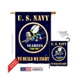 thumbnail image 1 of Breeze Decor 08071 Military Sea Bees 2-Sided Vertical Impression House Flag - 28 x 40 in., 1 of 1